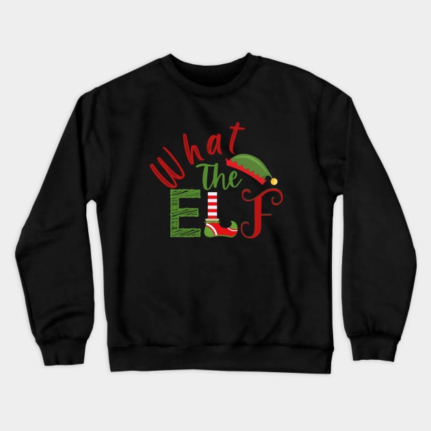 What The Elf Crewneck Sweatshirt by FunGraphics